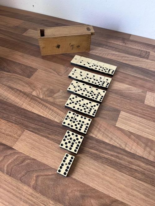 Domino spel | ebbenhout | been, Antiek en Kunst, Antiek | Speelgoed, Ophalen of Verzenden