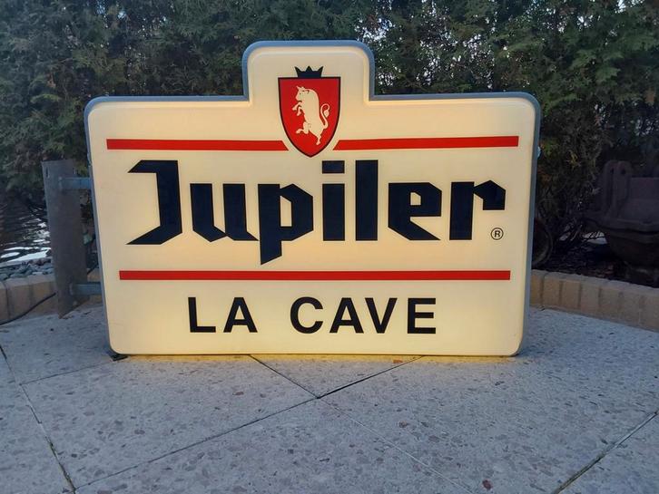 Jupiler lichtbak lichtreclame bier reclame gevelreclame, Verzamelen, Biermerken, Zo goed als nieuw, Reclamebord, Plaat of Schild