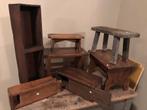 Brocante venster bankjes opstapjes, Ophalen of Verzenden