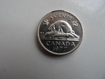 5 cent munt Canada 1977 beschikbaar voor biedingen