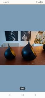 Set van 2 zwarte kandelaars, Ophalen, Zwart, Zo goed als nieuw, Metaal