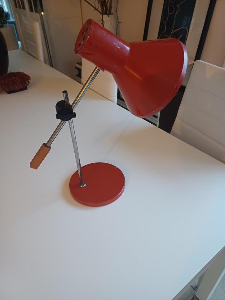 Vintage bureaulamp J.J.M. Hoogervorst voor Anvia hengellamp, Huis en Inrichting, Lampen | Tafellampen, Gebruikt, Minder dan 50 cm