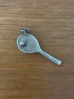Zilveren bedeltje, tennis, Ophalen of Verzenden, Zo goed als nieuw, Zilver