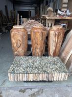 Teak vazen, Ophalen, Overige materialen, Overige kleuren, Nieuw