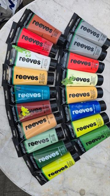 Reeves Acrylverf Set - 18 Tubes 200ml proffesionele acrylver beschikbaar voor biedingen