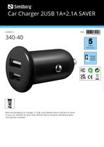 Car Charger 2USB 1A+2.1A SAVER auto oplader iPad iPhone Ipod, Telecommunicatie, Autoladers, Nieuw, Verzenden