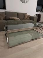 Glazen tafel / salontafel Eric Kuster style, als nieuw!, Huis en Inrichting, Tafels | Salontafels, 100 tot 150 cm, Minder dan 50 cm