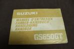 Suzuki GS650GT 1981 motorfiets handleiding GS 650 GT, Motoren, Handleidingen en Instructieboekjes, Ophalen of Verzenden, Suzuki