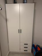 Witte kleding kast met zwarte handgrepen 200 cm x100cm x 50, Huis en Inrichting, Kasten | Kledingkasten, Ophalen, 50 tot 100 cm