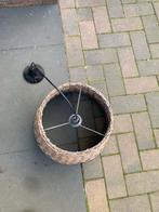 Rieten Hanglamp rond 40cm, Huis en Inrichting, Ophalen, Gebruikt, Bruin, Rond