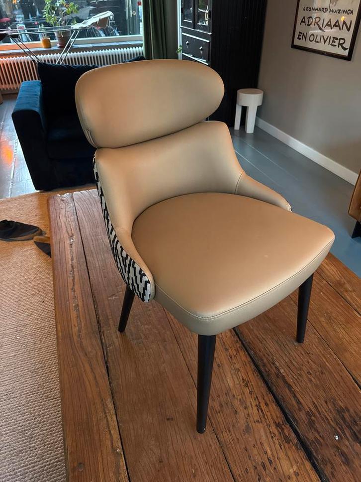 Design Stoel, Huis en Inrichting, Stoelen, Zo goed als nieuw, Eén, Leer, Overige kleuren, Ophalen
