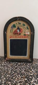 Oud Frans reclame krijtbord "Delicatesan", Ophalen, Gebruikt, Reclamebord