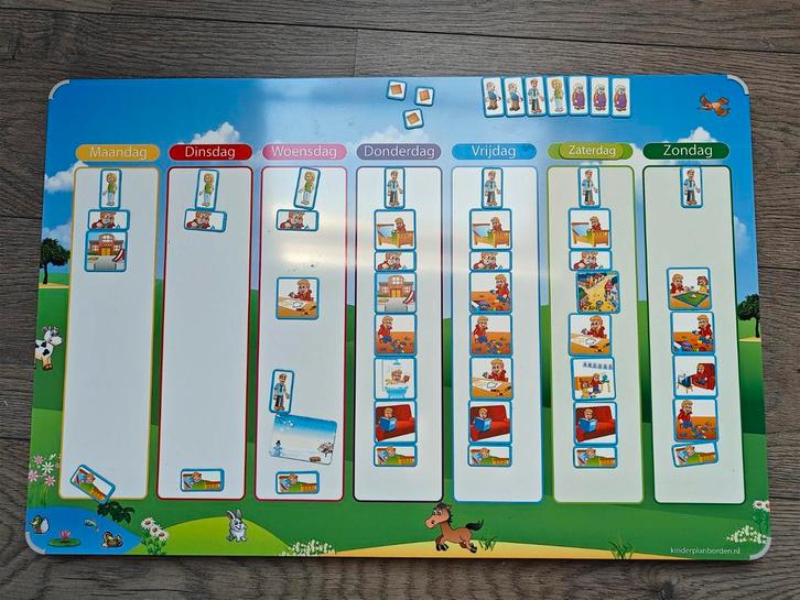 Kinderplanbord Weekplanner - Educatief Speelgoed, Kinderen en Baby's, Speelgoed | Educatief en Creatief, Gebruikt, Ophalen