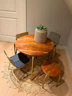 Kids depot set tafel 4 stoelen en kleedje, Huis en Inrichting, Tafels | Bijzettafels, Ophalen, Minder dan 55 cm, Rond, Zo goed als nieuw