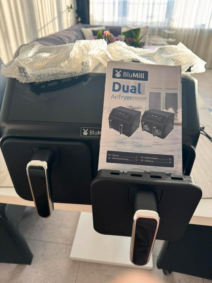 Blumill dual airfryer NIEUW in doos, Witgoed en Apparatuur, Frituurpannen, Nieuw, 4 liter of meer, Duo-friteuse, Ophalen