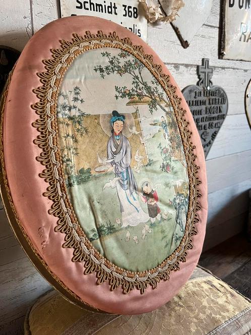 Japanse afbeelding op Franse chocolade-doos, Antiek en Kunst, Curiosa en Brocante, Ophalen of Verzenden