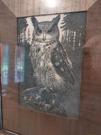 Ingelijste uil-lithografie van Henri Verstijnen (1882–1940), Antiek en Kunst, Kunst | Litho's en Zeefdrukken, Ophalen of Verzenden