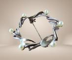 NIEUWE GL 925 zilveren ART DECO cirkel broche faux parels!, Verzenden, Nieuw, X, Met parel