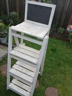 Omkeerbare; Vintage Decoratie Ladder met Krijtbord/Spiegel, Ophalen, Gebruikt