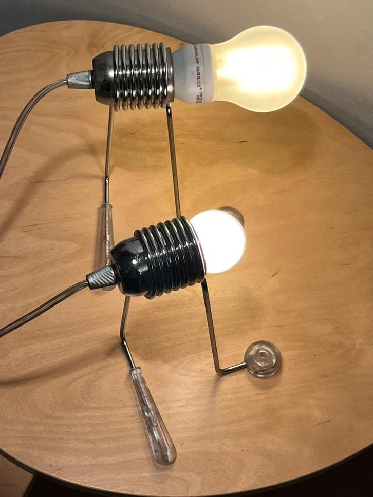 Baby Spring chromen wandlamp van Segno Talie x2, Huis en Inrichting, Lampen | Wandlampen, Zo goed als nieuw, Metaal, Ophalen of Verzenden