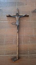 Messing kruisbeeld Jezus Christus, Antiek en Kunst, Ophalen of Verzenden