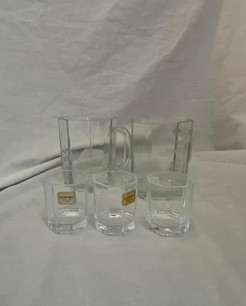 Vintage glazen Luminarc France | Luminarc Octime | set van 5, Verzamelen, Glas en Borrelglaasjes, Ophalen