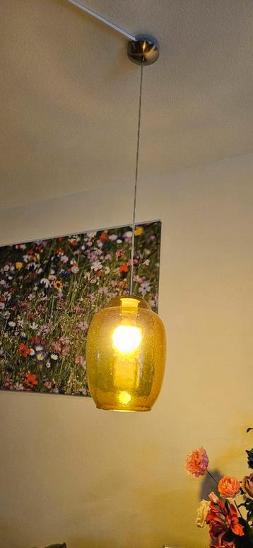 Gele Glazen hanglamp 