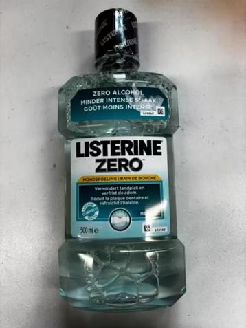 NIEUW! Listerine zero mondwater 500ml zonder alcohol €4,99 beschikbaar voor biedingen