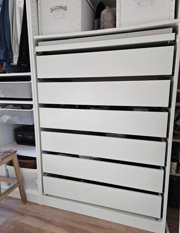 Ikea pax wit en eiken kleur lades planken manden komplement beschikbaar voor biedingen