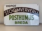 Emaille Reclamebord Stoomververij Posthumus Breda, Antiek en Kunst, Antiek | Emaille, Ophalen of Verzenden