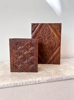 Vintage houten kistjes | Houtsnijwerk sigarenkistje doosje, Minder dan 50 cm, Ophalen of Verzenden