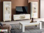 Woonkamer Gold set 2 hoogglans wit-AANBIEDING, Huis en Inrichting, Kasten | Wandmeubels, Ophalen of Verzenden, Nieuw, 25 tot 50 cm