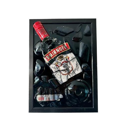 Smirnoff broken bottle, Antiek en Kunst, Kunst | Schilderijen | Modern, Ophalen of Verzenden