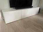 Tv-meubel wit Ikea Bestå 180x42x38cm, Ophalen, Gebruikt, 150 tot 200 cm, Minder dan 100 cm