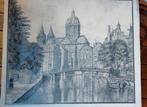 Amsterdamse grachten in potlood gesigneerd, Antiek en Kunst, Ophalen of Verzenden