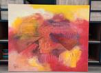 Schilderij in rood en geel tinten, Antiek en Kunst, Ophalen