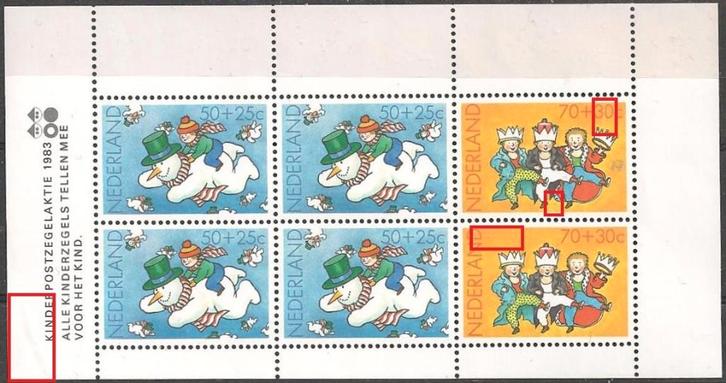 Kinder blok 1299 DRUKTOEVAL XXX. ADV. no.63 I., Postzegels en Munten, Postzegels | Nederland, Postfris, Na 1940, Verzenden