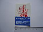 sticker oud Blue Noot jeans winschoten appingedam hoogezand, Verzamelen, Stickers, Verzenden, Zo goed als nieuw, Bedrijf of Vereniging