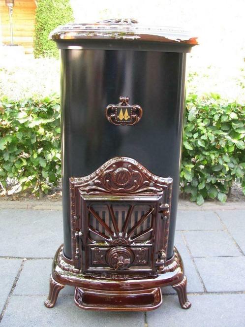 Mooie grote Franco Belge Houtkachel of kolen 14KW (425m3), Huis en Inrichting, Kachels, Zo goed als nieuw, Vrijstaand, Allesbrander