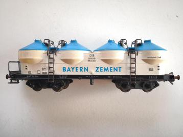 Fleischmann H0 wagon, rijtuig BAYERN ZEMENT dubbel asser beschikbaar voor biedingen