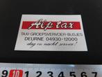 sticker deurne alp tax taxi groepsvervoer busjes, Ophalen, Zo goed als nieuw