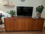 Massief houten dressoir/tv meubel - 220cm, Ophalen of Verzenden, 200 cm of meer, Modern, 25 tot 50 cm