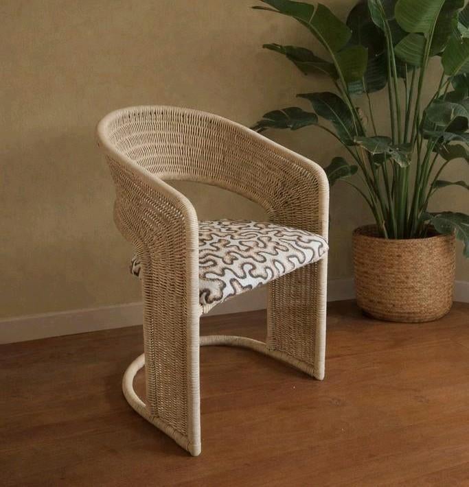 Luit van der Helm rotan stoelen 2 stuks, Huis en Inrichting, Stoelen, Ophalen, Gebruikt, Twee, Bruin