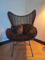 HK Living stoel zwart rotan., Huis en Inrichting, Stoelen, Ophalen, Zo goed als nieuw, Zwart, Eén