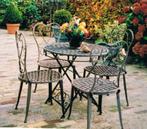 Terras set metaal met hartjes, Tuin en Terras, Tuinsets en Loungesets, Ophalen, Zo goed als nieuw, Tuinset, Eettafel