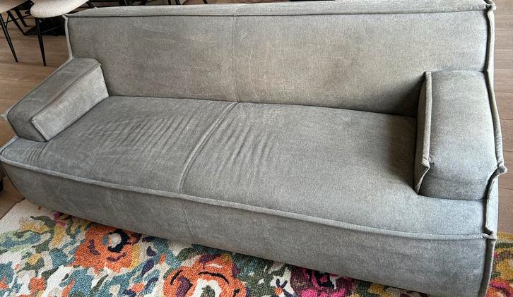 Bank 2,5-zits, grijs gemêleerde stof, Troubadour, Huis en Inrichting, Banken | Sofa's en Chaises Longues, Zo goed als nieuw, 200 tot 250 cm
