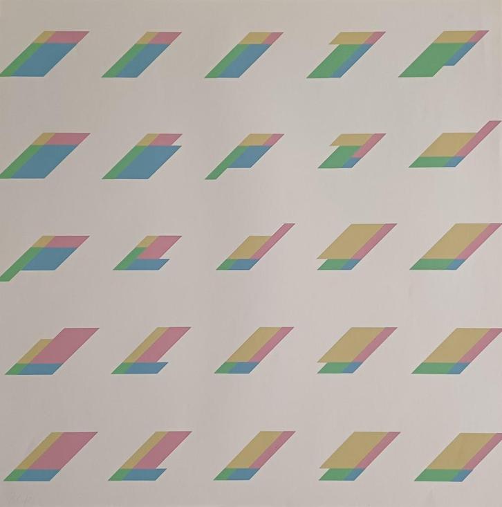 Peter Struycken – gesigneerde zeefdruk, Antiek en Kunst, Kunst | Litho's en Zeefdrukken, Verzenden