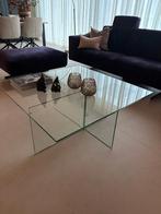 Salontafel glas, Huis en Inrichting, Tafels | Salontafels, Ophalen, Vierkant, Minder dan 50 cm, 100 tot 150 cm