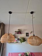 2 Rotan hanglampen Kwantum - Zo goed als nieuw!, Ophalen of Verzenden, Zo goed als nieuw, Minder dan 50 cm, Hout
