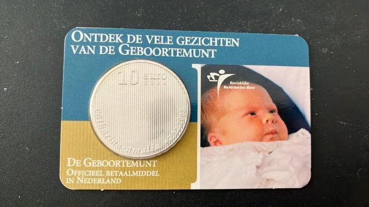 10 euro geboortemunt 2004 UNC coincard, Postzegels en Munten, Munten | Nederland, Losse munt, Euro's, Koningin Beatrix, Zilver
